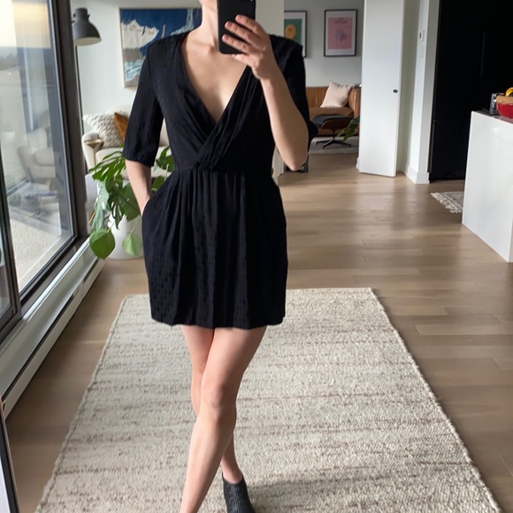 Sandro Paris Little Black Dress w/pockets - Picture 2 of 6